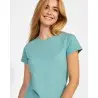 Camiseta de mujer entallada de manga corta en algodón orgánico BREDA WOMAN