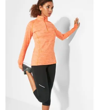 Sudadera técnica de manga larga ranglán para mujer con interior perchado MELBOURNE WOMAN