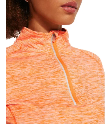 Sudadera técnica de manga larga ranglán para mujer con interior perchado MELBOURNE WOMAN