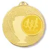MEDALLA 4023 de 5 cm de diámetro de Oro, Plata o Bronce con trasera lisa