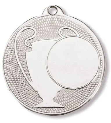MEDALLA 4023 de 5 cm de diámetro de Oro, Plata o Bronce con trasera lisa