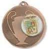 MEDALLA 4023 de 5 cm de diámetro de Oro, Plata o Bronce con trasera lisa