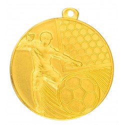 MEDALLA de Futbol de 5 cm de diámetro de Oro, Plata o Bronce con trasera lisa