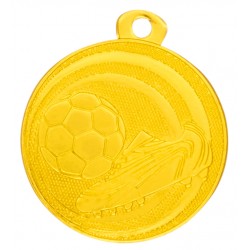 MEDALLA de Futbol de 3,2 cm de diámetro de Oro, Plata o Bronce con trasera lisa