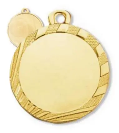 MEDALLA 4037 de 3,2 cm de diámetro de Oro, Plata o Bronce con trasera lisa