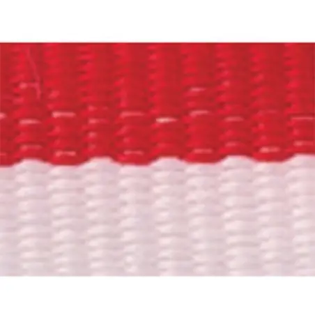 Cinta para Medalla Cantabria (Rojo y Blanco) de 1cm de ancho y 80 cm de largo con enganche Metálico