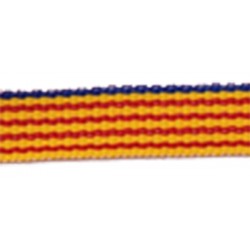 Cinta para Medalla Valenciana (Azul, Amarillo y Rojo) de 2,2cm de ancho y 80 cm de...