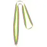 Cinta para Medalla Olimpica (Azul, Amarillo, Negro, Verde y Rojo) de 2,2cm de ancho y 80 cm de largo con enganche Metálico