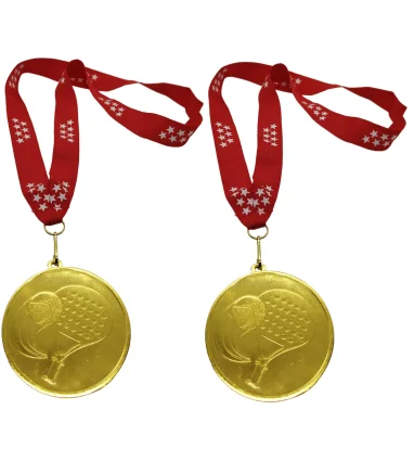Medallas de Padel de 7 cm con Cinta para Medalla de la Comunidad de Madrid (2 unidades) con envío incluido