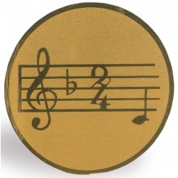 DISCO de 5 cm de Diámetro de MUSICA para medallas o Trofeos