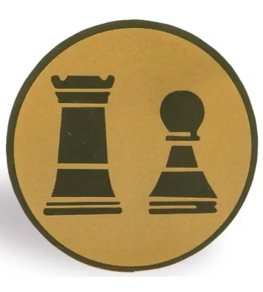 DISCO de 2,5 cm de Diámetro de AJEDREZ para medallas o Trofeos