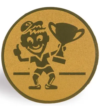 DISCO de 5 cm de Diámetro de NIÑO CON COPA para medallas o Trofeos