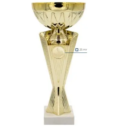 Trofeo Económico Color Dorado y hueco para poner disco de medallas
