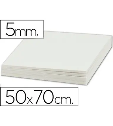Pack de 10 unidades de Carton pluma liderpapel doble cara 50x70 cm espesor 5 mm