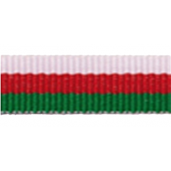 Cinta para Medalla Euskadi (Blanco, Rojo y Verde) de 2,2cm de ancho y 80 cm de largo...