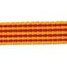 Cinta para Medalla Cuatribarrada Catalana (Amarillo y Rojo) de 2,2cm de ancho y 80 cm de largo con enganche Metálico
