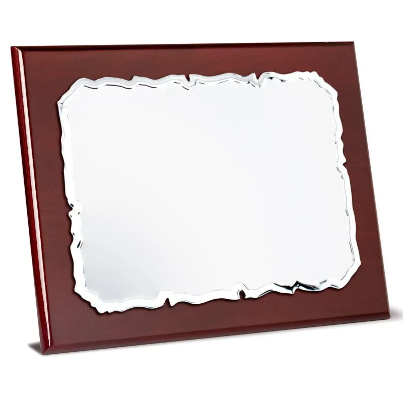 Placa Pergamino 4622 Aluminio Plateado en varias medidas
