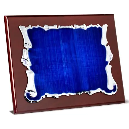 Placa Pergamino Aluminio Azul Tejano en varias medidas