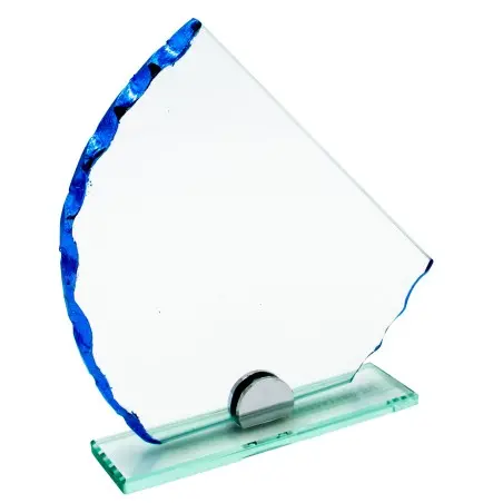 Trofeo Metopa 4408 Cristal borde azul en caja Negra