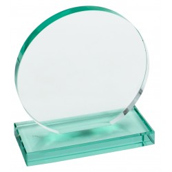 Trofeo Metopa de Cristal redondo en caja Regalo
