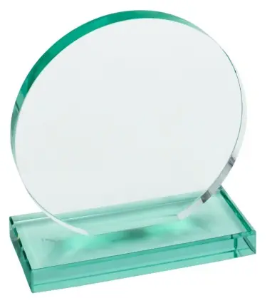 Trofeo Metopa de Cristal redondo en caja Regalo