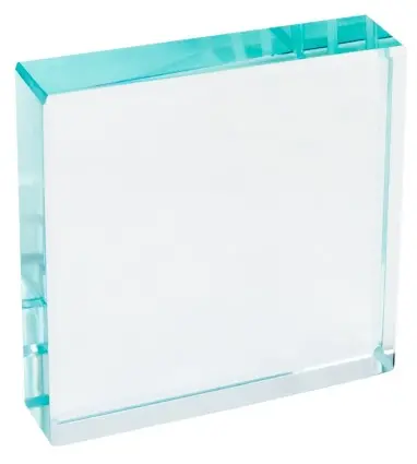 Trofeo Metopa de Cristal Cuadrado de 7,5 x 7,5 x 1,8 cm