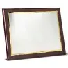 Placa de Latón Plateado con madera y estuche incluidos