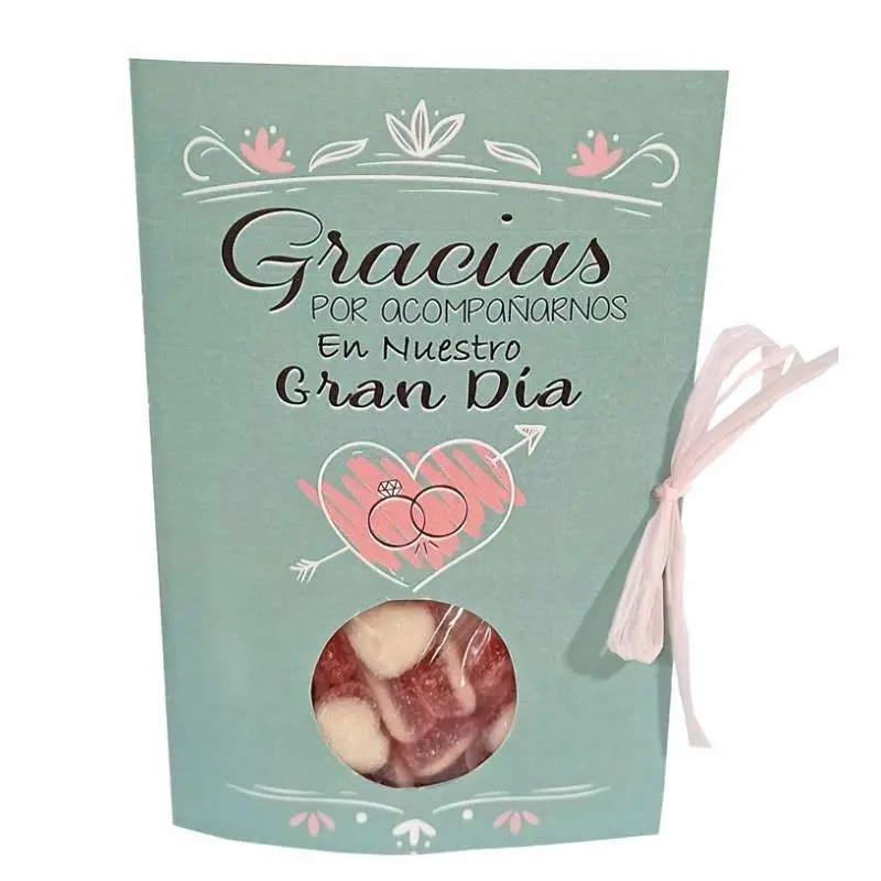 TARJETA CHUCES GRACIAS POR ACOMPAÑARNOS 40 GR